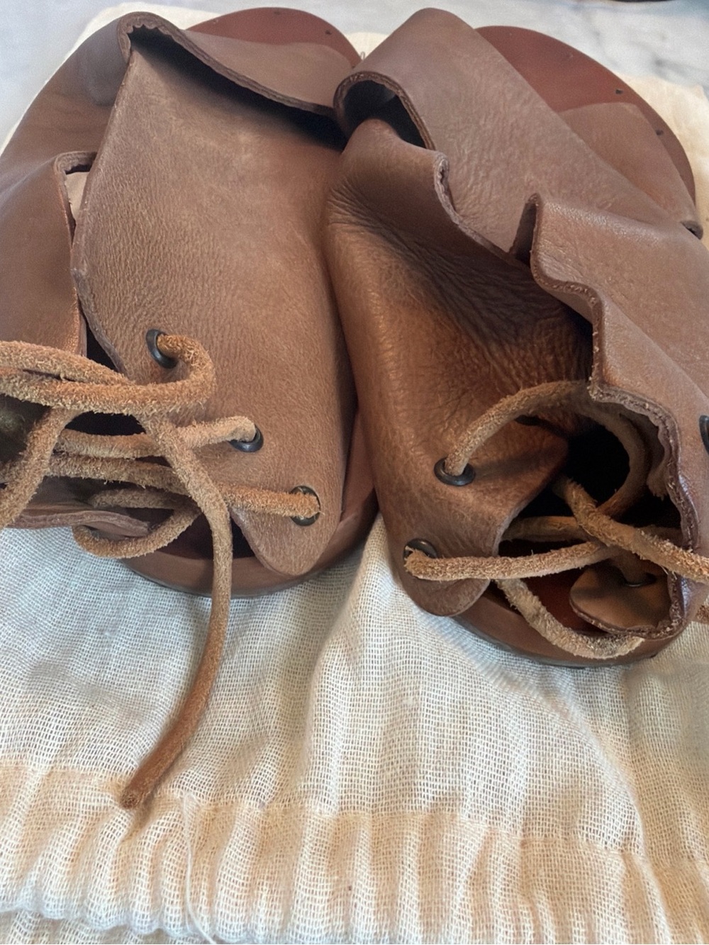 BEEK Loon Metallic Bronze Leather Gladiator Sandals Size 10 - Picture 6 of 10